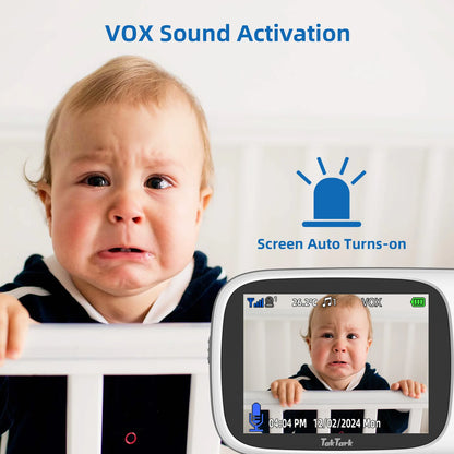 Wireless Video Baby Monitor 3.2-Inch: Auto Night Vision, Intercom, and Temperature Alerts