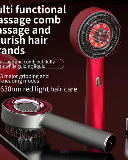 Electric Vibration Massage Comb: Red Light Therapy for Hair Growth and Scalp Care