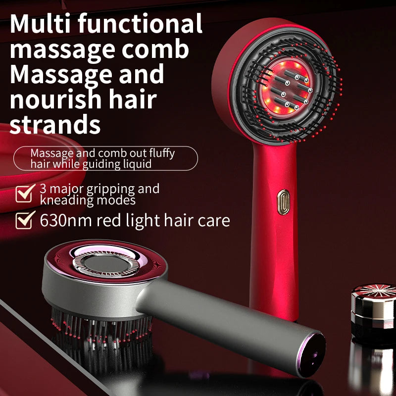 Electric Vibration Massage Comb: Red Light Therapy for Hair Growth and Scalp Care