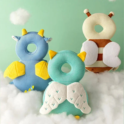 Toddler Head Protector Cushion: Cartoon Angel Bee Safety Pad for 1-3 Year Olds