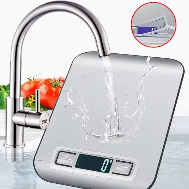 Electronic Kitchen Scale: 5kg/1g Weighing Tool with LED Display for Home, Food, and Jewelry