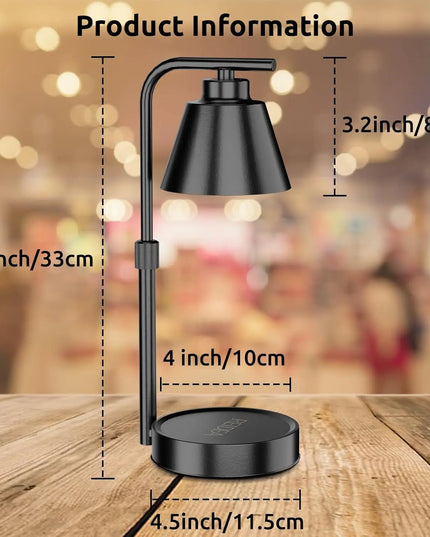 Candle Warmer with Timer: Dimmable Electric Wax Melt Lamp for 3-Wick Scented Candles