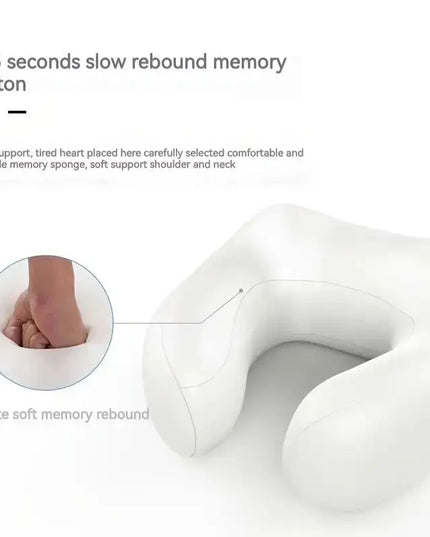 Adjustable Heating Electric Neck Massage Pillow: U-Shaped Memory Foam for Ultimate Relaxation