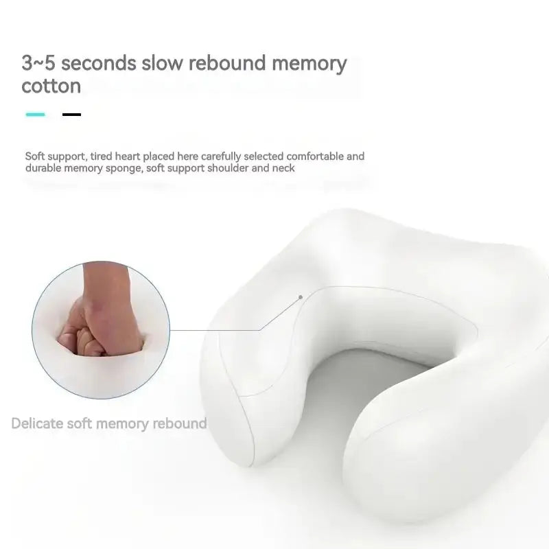 Adjustable Heating Electric Neck Massage Pillow: U-Shaped Memory Foam for Ultimate Relaxation