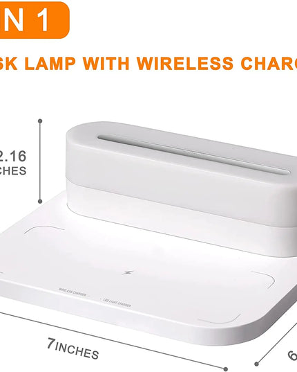Fast Charge Wireless Desk Lamp: Adjustable Touch Light for Bedroom and Office Use