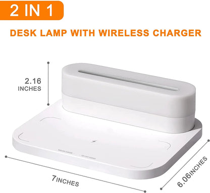 Fast Charge Wireless Desk Lamp: Adjustable Touch Light for Bedroom and Office Use