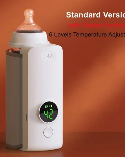 Rechargeable Portable Bottle Warmer: Cordless Milk Warmer with Temperature Control for Travel and Home