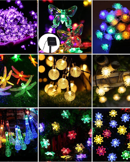 5-12M Crystal Ball Solar String Lights: LED Fairy Lights for Garden and Christmas Decor