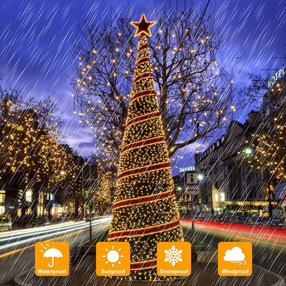 Outdoor Solar String Lights: 7M/12M/22M/32M LED Twinkle Fairy Lights for Christmas and Patio Decor