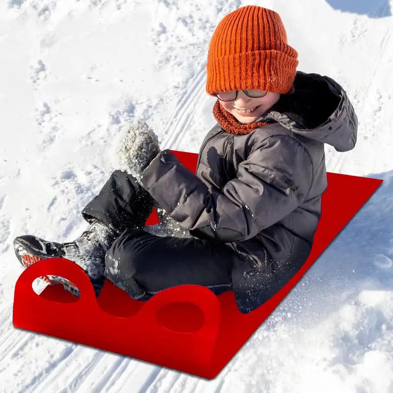 Lightweight Snow Sled: Roll-Up Design with Handle for Easy Transport