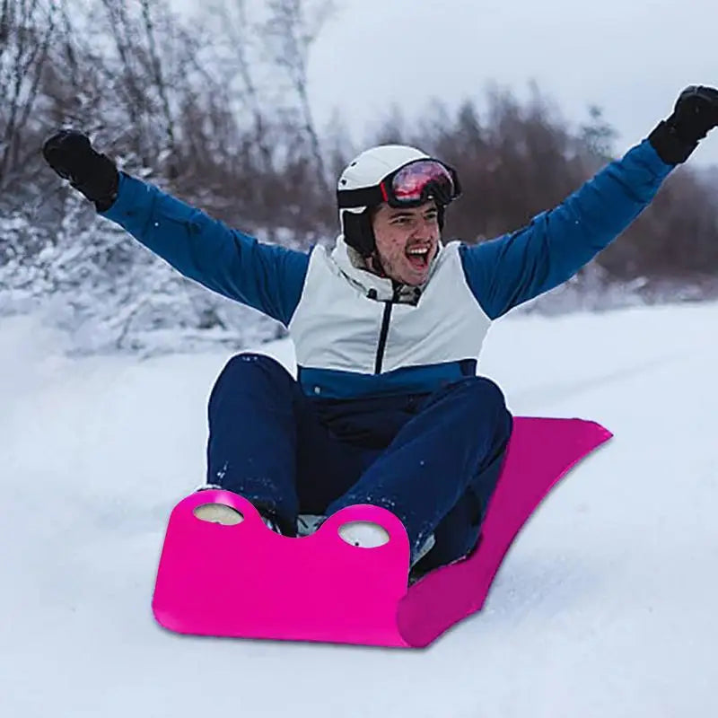 Lightweight Snow Sled: Roll-Up Design with Handle for Easy Transport