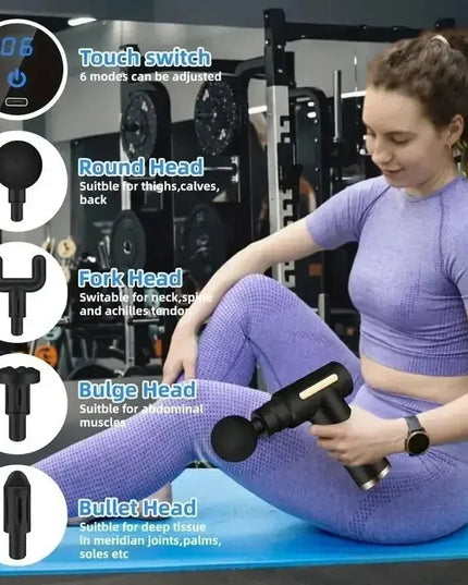 Portable USB Massage Gun: High-Speed Fascia Machine for Muscle Recovery and Relaxation