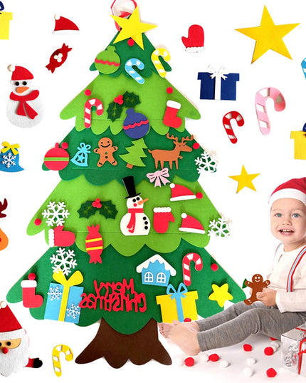 DIY Christmas Tree Decoration: Felt Ornaments for Home Holiday Cheer and Kids' Gifts