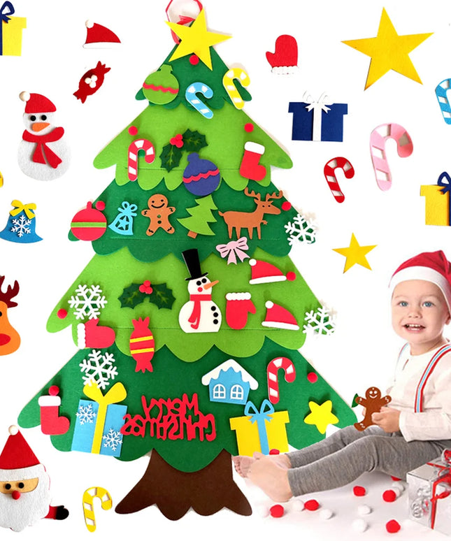 DIY Christmas Tree Decoration: Felt Ornaments for Home Holiday Cheer and Kids' Gifts