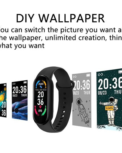Multi-Function M6 Smart Bracelet: Waterproof Sports Watch with Fitness Tracking Features