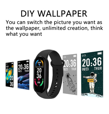 Multi-Function M6 Smart Bracelet: Waterproof Sports Watch with Fitness Tracking Features