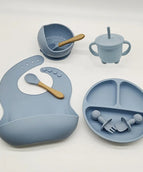 Gray and blue 8 piec