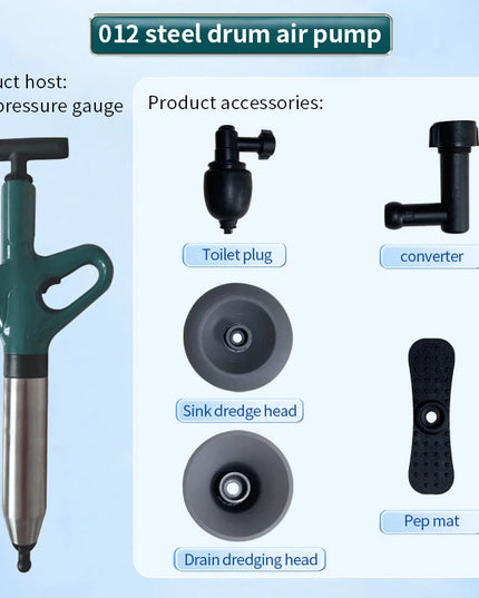 High-Pressure Toilet Pipe Dredger: Durable Stainless Steel Tool Set for Efficient Drain Cleaning