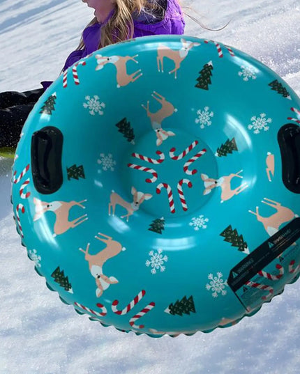 Winter Snow Tubes: 35.83-Inch Inflatable Sled for Kids and Adults – Fun Multicolor Options