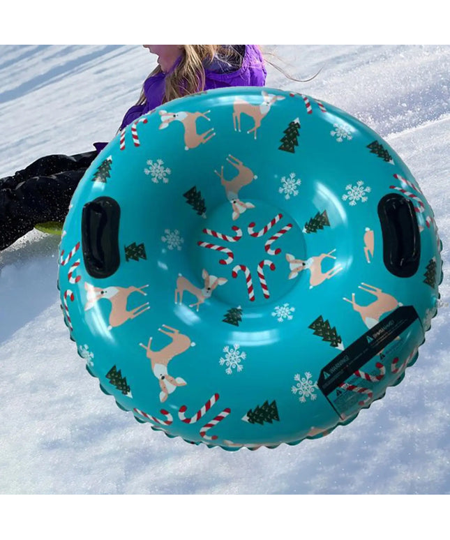 Winter Snow Tubes: 35.83-Inch Inflatable Sled for Kids and Adults – Fun Multicolor Options