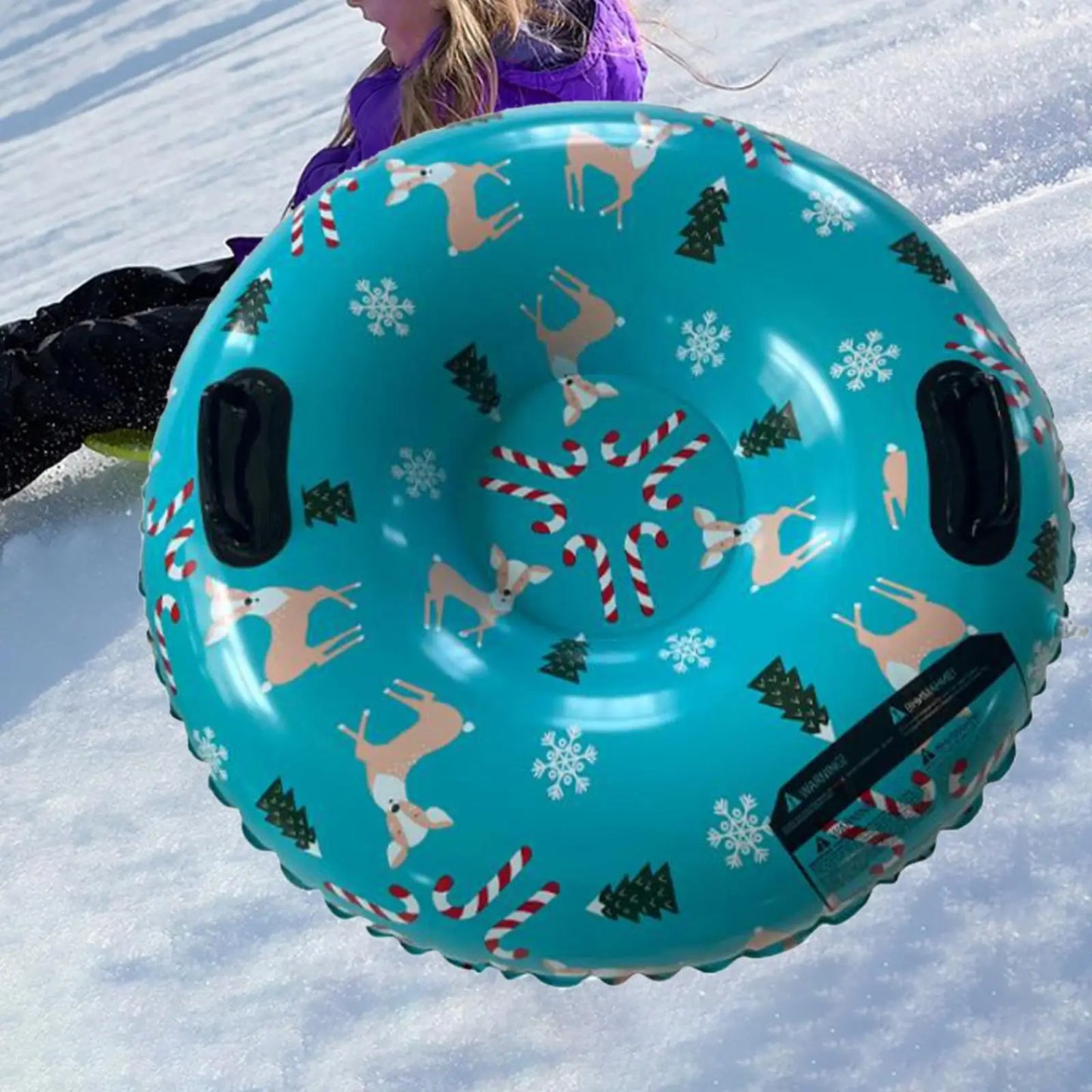 Winter Snow Tubes: 35.83-Inch Inflatable Sled for Kids and Adults – Fun Multicolor Options