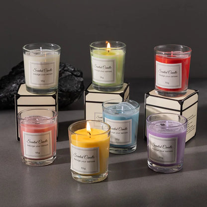 Creative Aromatherapy Candle Set: Smokeless Handmade Soy Wax in Elegant Gift Box