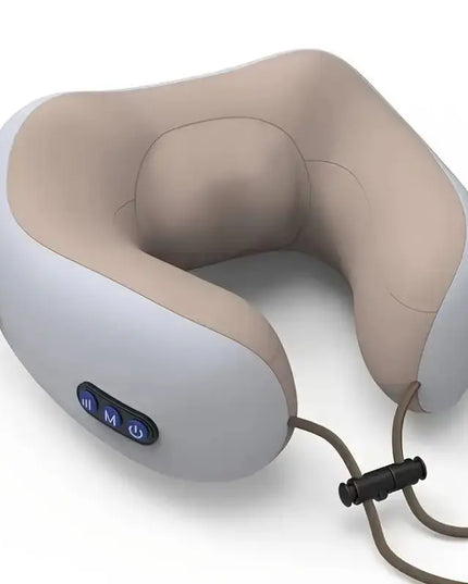 Adjustable Heating Electric Neck Massage Pillow: U-Shaped Memory Foam for Ultimate Relaxation