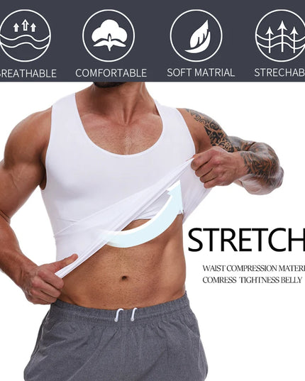 Men's Compression Vest: Tummy Control Shapewear for a Slimmer Abdomen