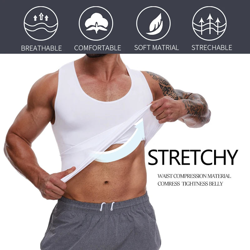 Men's Compression Vest: Tummy Control Shapewear for a Slimmer Abdomen