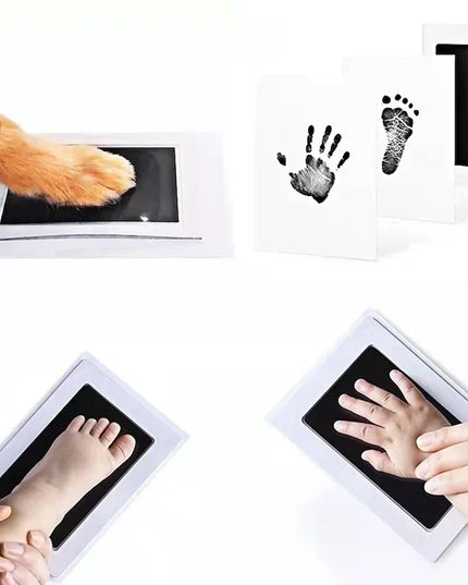 Newborn Baby DIY Hand And Footprint Kit Ink Pads Photo Frame Handprint Toddlers Souvenir Accessories Safe Clean Baby Shower Gift