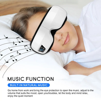 Smart Eye Massager with 6D Airbag Vibration: Bluetooth Hot Compress for Eye Comfort and Fatigue Relief