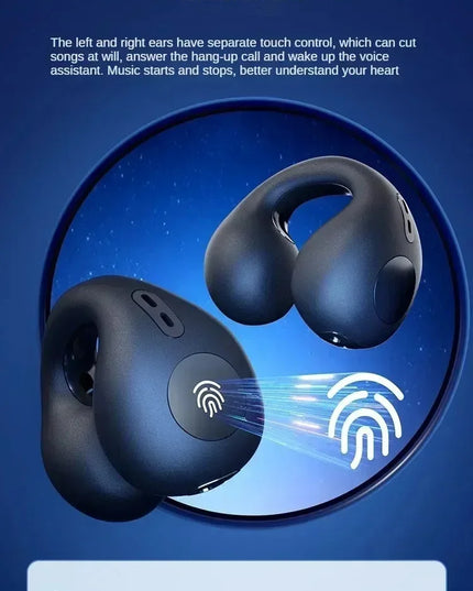 Bluetooth 5.3 Bone Conduction Headphones: Wireless Sports Earphones with HD Call and Noise Cancelling