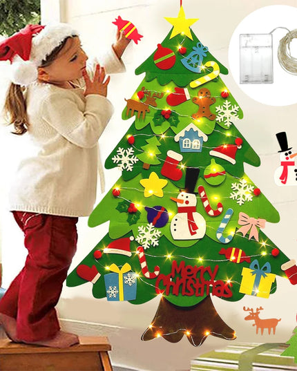 DIY Christmas Tree Decoration: Felt Ornaments for Home Holiday Cheer and Kids' Gifts