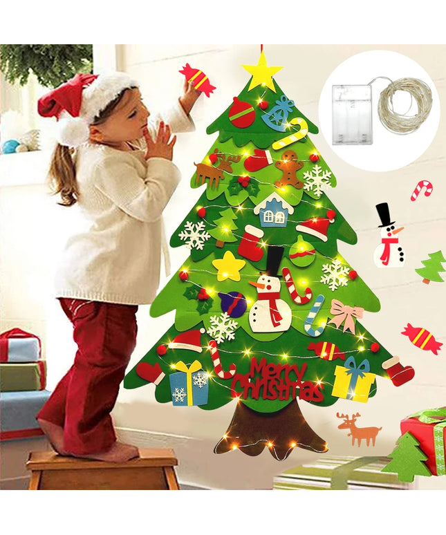 DIY Christmas Tree Decoration: Felt Ornaments for Home Holiday Cheer and Kids' Gifts