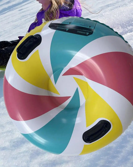 Winter Snow Tubes: 35.83-Inch Inflatable Sled for Kids and Adults – Fun Multicolor Options
