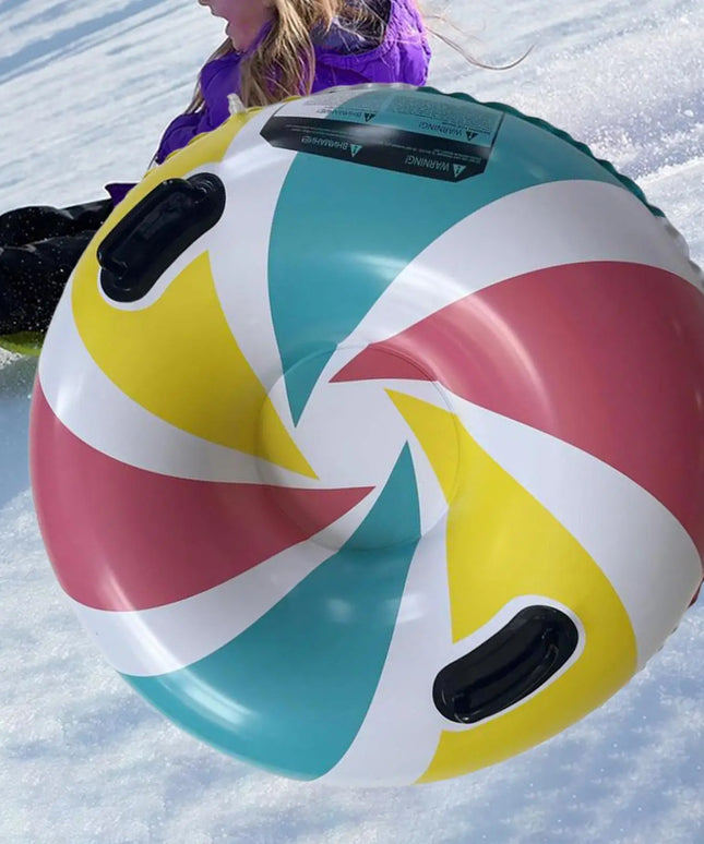 Winter Snow Tubes: 35.83-Inch Inflatable Sled for Kids and Adults – Fun Multicolor Options
