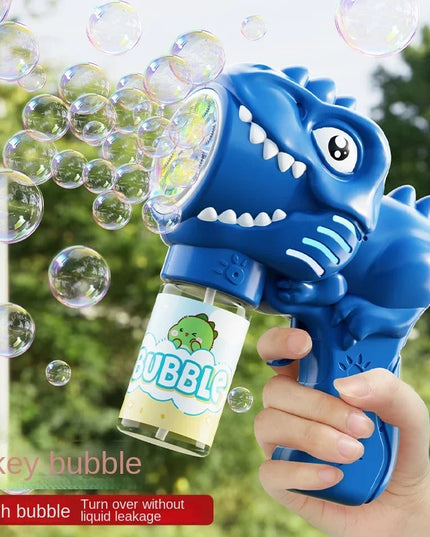 6-Hole Dinosaur Bubble Machine: Fully Automatic Electric Bubble Gun for Kids