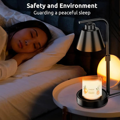 Candle Warmer with Timer: Dimmable Electric Wax Melt Lamp for 3-Wick Scented Candles