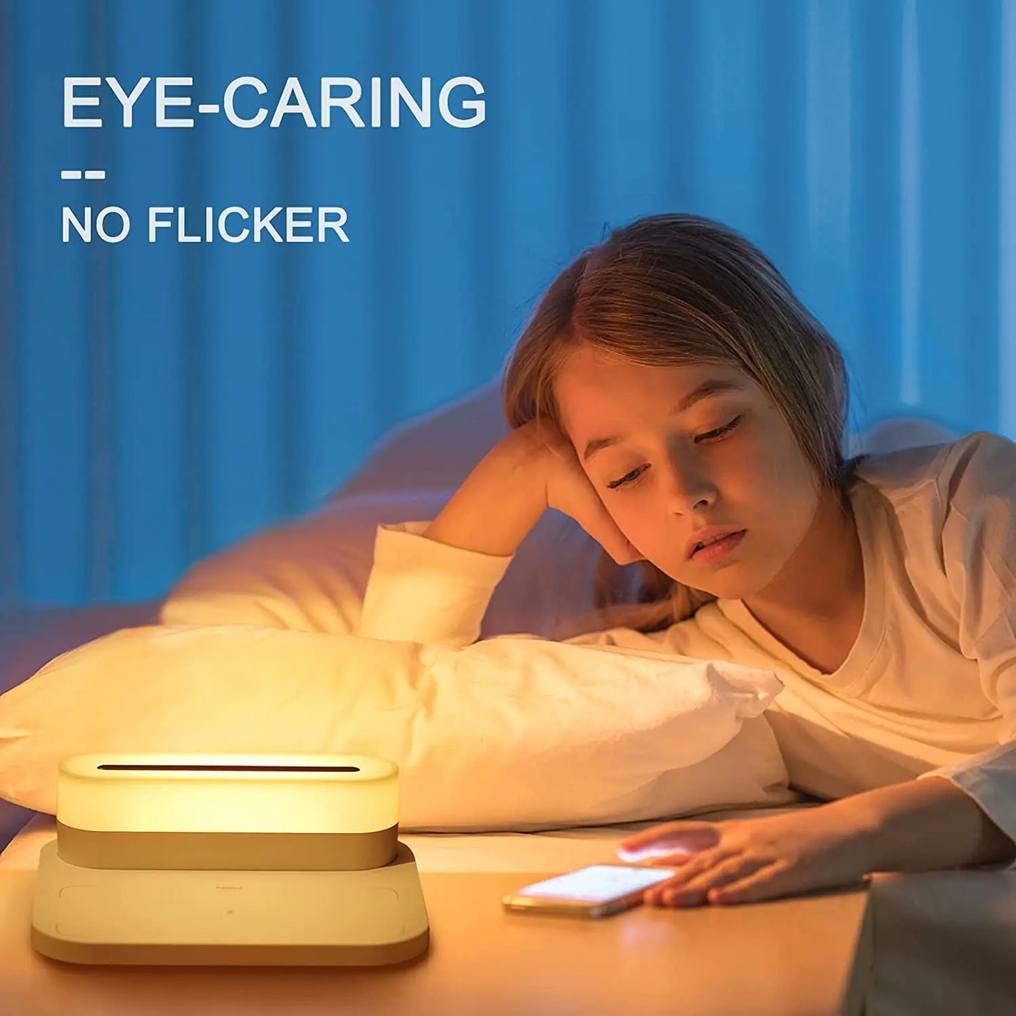 Fast Charge Wireless Desk Lamp: Adjustable Touch Light for Bedroom and Office Use