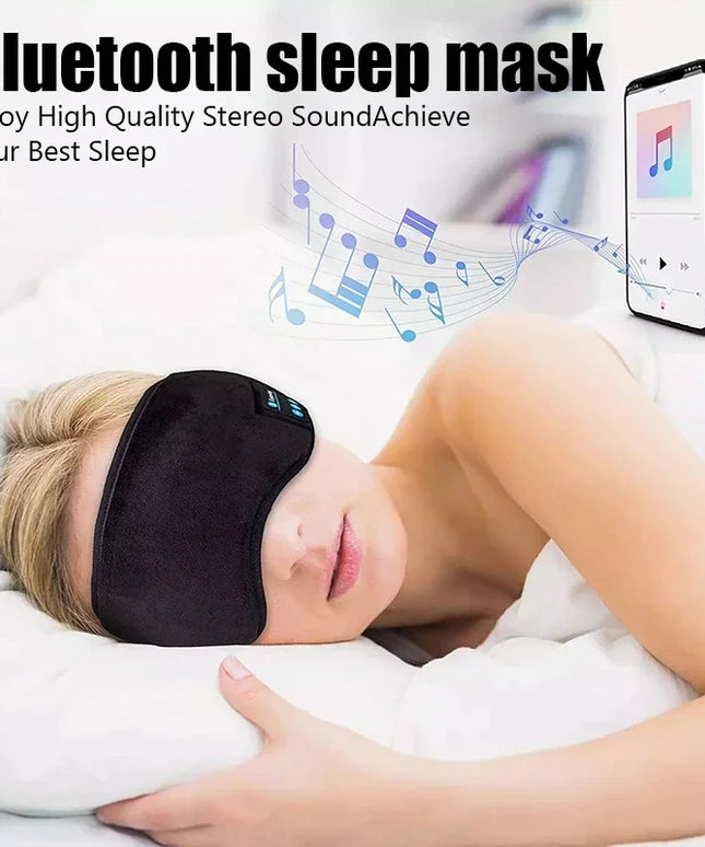 Bluetooth Sleeping Headphones Eye Mask: Soft Wireless Music Earphones for Sleep