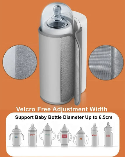 Rechargeable Portable Bottle Warmer: Cordless Milk Warmer with Temperature Control for Travel and Home