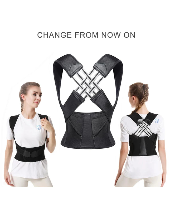 Adjustable Back Posture Corrector Brace: Breathable Support for Kids, and Adults