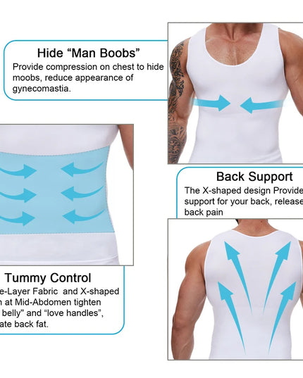 Men's Compression Vest: Tummy Control Shapewear for a Slimmer Abdomen