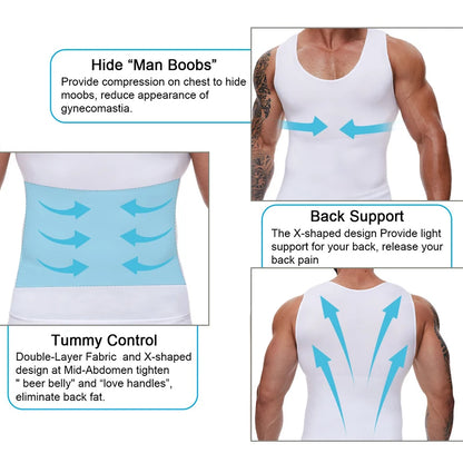 Men's Compression Vest: Tummy Control Shapewear for a Slimmer Abdomen