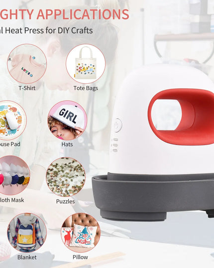 Portable Mini Iron Heat Press Machine: Short Sleeve DIY Hot Stamping for T-Shirt Transfers