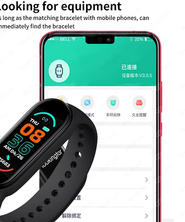 Multi-Function M6 Smart Bracelet: Waterproof Sports Watch with Fitness Tracking Features