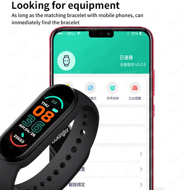 Multi-Function M6 Smart Bracelet: Waterproof Sports Watch with Fitness Tracking Features