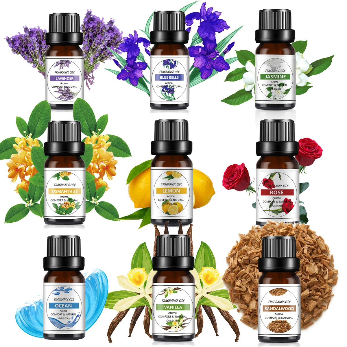 10ml Essential Oil - Natural Fruit Flavoring Oil for Diffusers