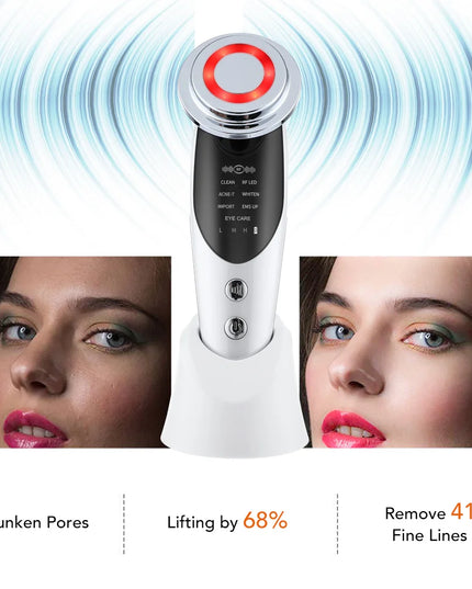 Multifunctional EMS Microcurrent Face Lifting & LED Skin Rejuvenation Massager