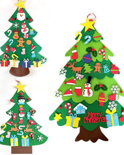 DIY Christmas Tree Decoration: Felt Ornaments for Home Holiday Cheer and Kids' Gifts